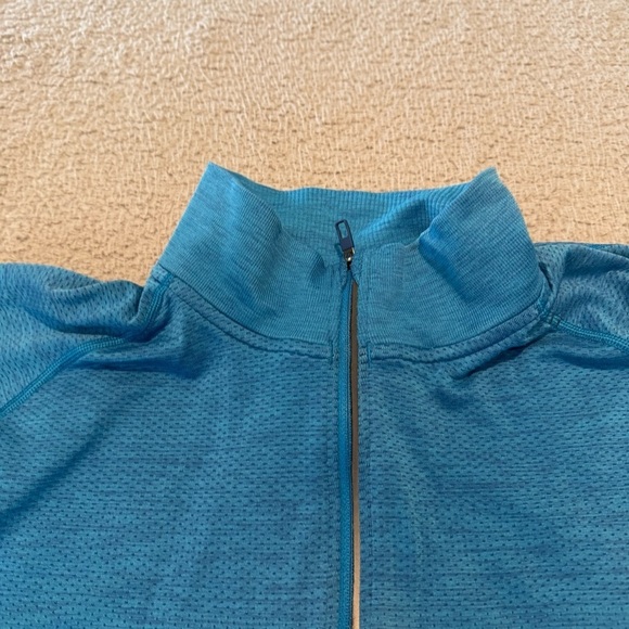 Lululemon Shirt Mens XXL Metal Vent Tech 1/4 Zip Sea Blue Pullover Long Sleeve - Picture 3 of 13